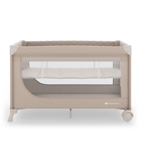 Kinderkraft LEODY UP сгъваема бебешка кошара BEIGE - 2