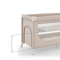 Kinderkraft LEODY UP сгъваема бебешка кошара BEIGE - 4
