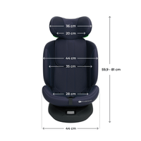 Kinderkraft I-Grow 2 PLUS столче за кола 40-150 cm NAVY - 5