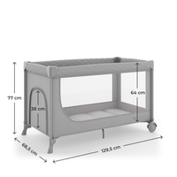 Kinderkraft LEODY UP сгъваема бебешка кошара GREY - 2