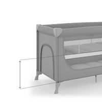 Kinderkraft LEODY UP сгъваема бебешка кошара GREY - 6