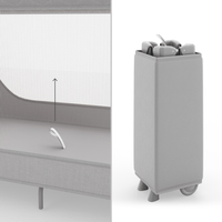 Kinderkraft LEODY UP сгъваема бебешка кошара GREY - 7