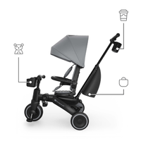 KinderKraft JAZZ 3 сгъваема триколка СИВА - 6