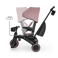 KinderKraft JAZZ 3 сгъваема триколка РОЗОВА - 3