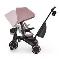 KinderKraft JAZZ 3 сгъваема триколка РОЗОВА - 4