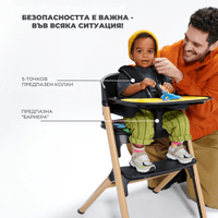 Kinderkraft LIVY столче за хранене + CALMEE шезлонг HAPPY... - 2