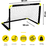 Dunlop сгъваема футболна врата 90x59x61 см - 5