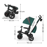 KinderKraft SPINSTEP 2 PLUS триколка ЗЕЛЕНА - 5