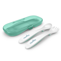 8477 Nuvita комплект вилица и лъжица в кутия COOL GREEN - 2