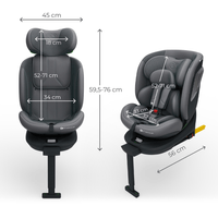 KinderKraft I-360 2 PLUS столче за кола СИВО - 9