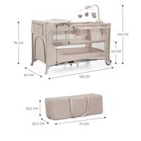 Kinderkraft JOY FULL 2 бебешка кошара с аксесоари BEIGE - 2