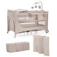 Kinderkraft JOY FULL 2 бебешка кошара с аксесоари BEIGE - 1