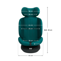 Kinderkraft I-Grow 2 PLUS столче за кола 40-150 cm GREEN - 5