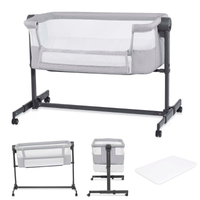 KinderKraft NESTEE UP 2 бебешка кошара GREY - 1