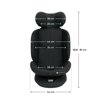 Kinderkraft I-Grow 2 PLUS столче за кола 40-150 cm BLACK - 3