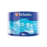 CD-R Verbatim, 700 MB, 52x, със защитно покритие, 50 броя, фолирани - 1