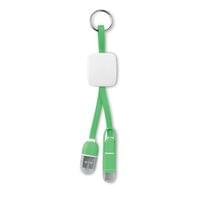 More Than Gifts USB Преходник Key ring, USB type C/ USB micro type B, зелен - 1