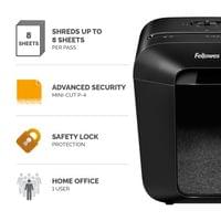 Шредер за унищожаване на документи Fellowes LX41, P-4, Micro-Cut, 17 L,... - 2