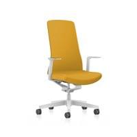 Ергономичен стол Interstuhl PU113, Smart-Spring механизъм, бяло-жълт - 2