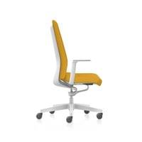Ергономичен стол Interstuhl PU113, Smart-Spring механизъм, бяло-жълт - 2