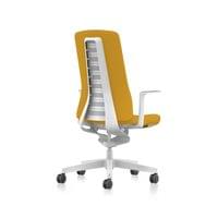Ергономичен стол Interstuhl PU113, Smart-Spring механизъм, бяло-жълт - 4
