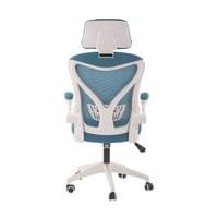 Директорски стол RFG Jolly White HB, дамаска и меш, Tilt механизъм,... - 4