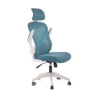 Директорски стол RFG Jolly White HB, дамаска и меш, Tilt механизъм,... - 3