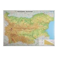 DataMap Стенна карта на България, пътна, 100 x 70 cm,... - 1