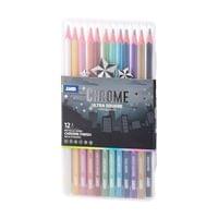 Цветни моливи Junior Ultra Square, хром, 12 цвята - 1