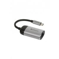 Адаптер Verbatim, USB Type-C към Gigabit Ethernet, 10 cm - 1