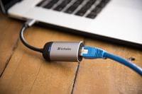Адаптер Verbatim, USB Type-C към Gigabit Ethernet, 10 cm - 3 Адаптер Verbatim, USB Type-C към Gigabit Ethernet, 10 cm - 3