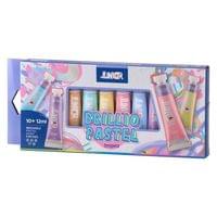 Темперни бои Junior Brillio, в тубички по 12 ml, 10 пастелни цвята - 1