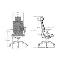 Ергономичен стол RFG TECH@LINE, Multi-function механизъм, до 250 kg, черен - 6