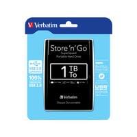 Външен HDD твърд диск Verbatim, 2.5'', USB 3.0, 1 TB, черен - 2