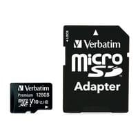 Карта памет Verbatim micro SDXC, 128 GB, с адаптер - 1