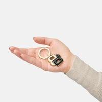 Hugo Boss Ключодържател Double B, черно-златист - 4