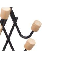 Закачалка за врата Berilo Knobs, 6 куки, черна - 2 Закачалка за врата Berilo Knobs, 6 куки, черна - 2