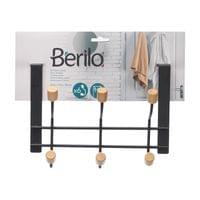 Закачалка за врата Berilo Knobs, 6 куки, черна - 2 Закачалка за врата Berilo Knobs, 6 куки, черна - 2