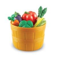 Learning Resources Комплект зеленчуци, в кошница, пластмасови - 1