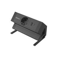 Разклонител Fellowes Ampra Power Desk, шуко, 1 гнездо, 1 USB Type-A, 1... - 1