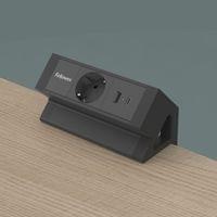 Разклонител Fellowes Ampra Power Desk, шуко, 1 гнездо, 1 USB Type-A, 1... - 4