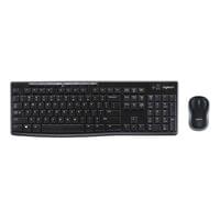 Комплект Logitech - клавиатура и мишка, безжични, черни, USB, AAA/AA, 8... - 2