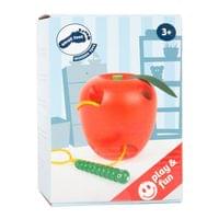 Small Foot Ябълка и червейче, за нанизване, дървени - 2