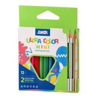 Цветни моливи Junior Ultra Color, мини, 12 цвята - 1