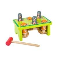 Small Foot Игра с чукче и къртици, дървена, 19.5 х 12 х 12 cm - 1