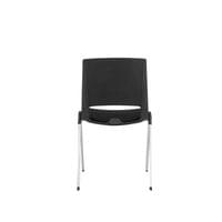 Посетителски стол RFG Sweet Chrome Black, дамаска и полипропилен, до 120... - 3