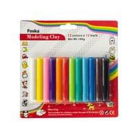 Foska Пластилин, 180 g, 12 цвята - 1