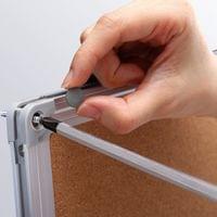 Бяла дъска, 120 x 240 cm, магнитна, с алуминиева рамка - 2