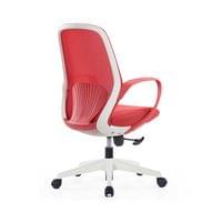 Офис стол RFG Egg W, дамаска и меш, полиамидна основа, до 130 kg, червен - 3