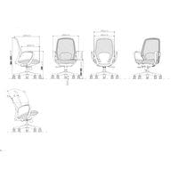 Офис стол RFG Egg W, дамаска и меш, полиамидна основа, до 130 kg, червен - 5